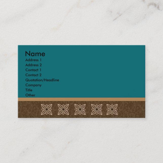Dual Sided Professional Business Card (Front)