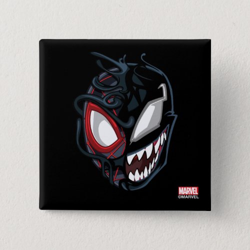Dual Spider_Man Miles Morales  Venom Head Button