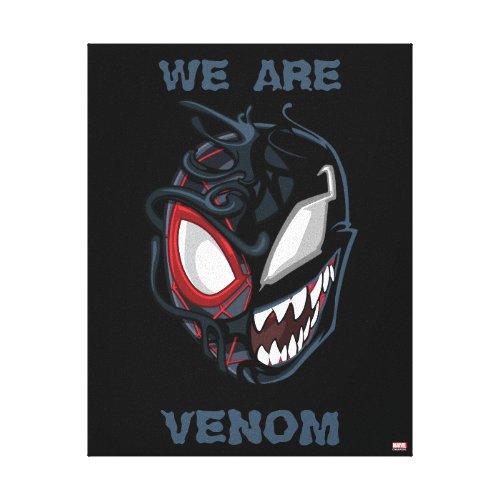 Dual Spider_Man Miles Morales  Venom Head Canvas Print