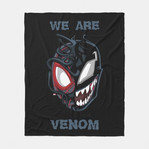 Dual Spider_Man Miles Morales  Venom Head Fleece Blanket