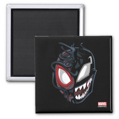 Dual Spider_Man Miles Morales  Venom Head Magnet