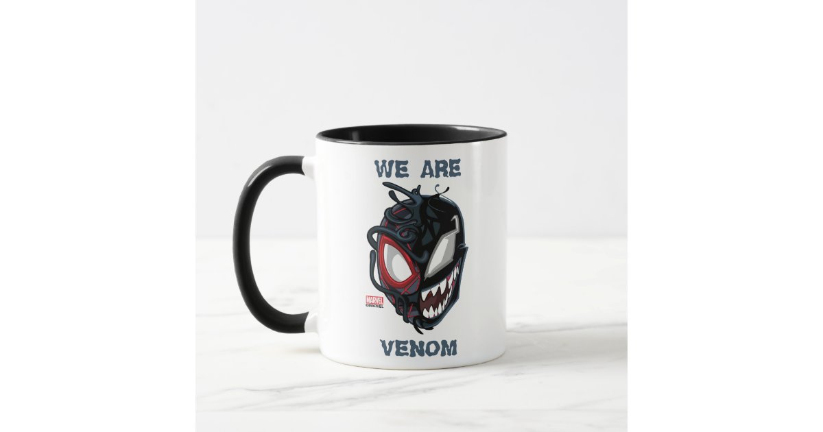 Dual Spider-Man Miles Morales & Venom Head Stainless Steel Water