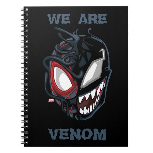 Dual Spider_Man Miles Morales  Venom Head Notebook