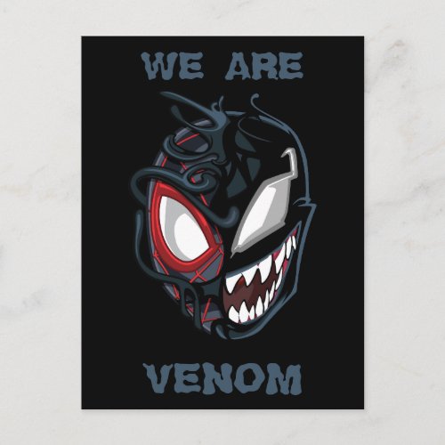 Dual Spider_Man Miles Morales  Venom Head Postcard