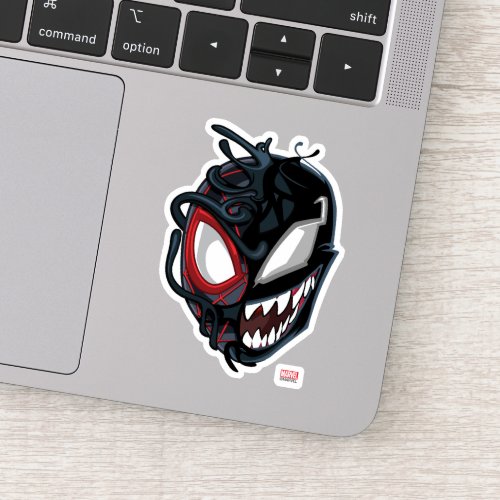 Dual Spider_Man Miles Morales  Venom Head Sticker