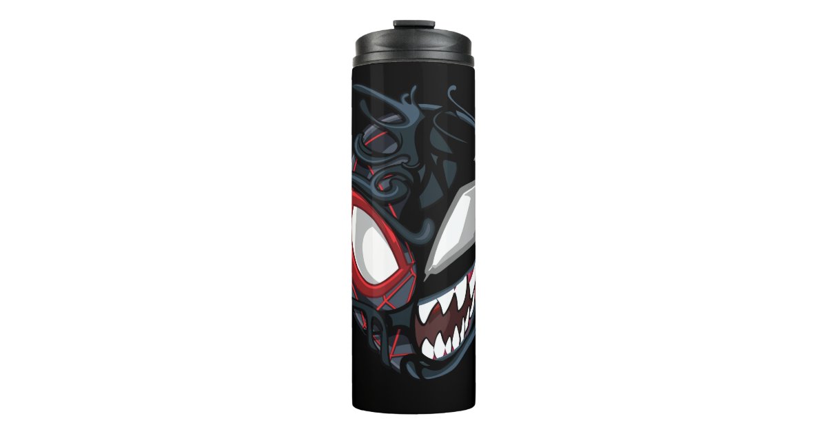 Dual Spider-Man Miles Morales & Venom Head Stainless Steel Water