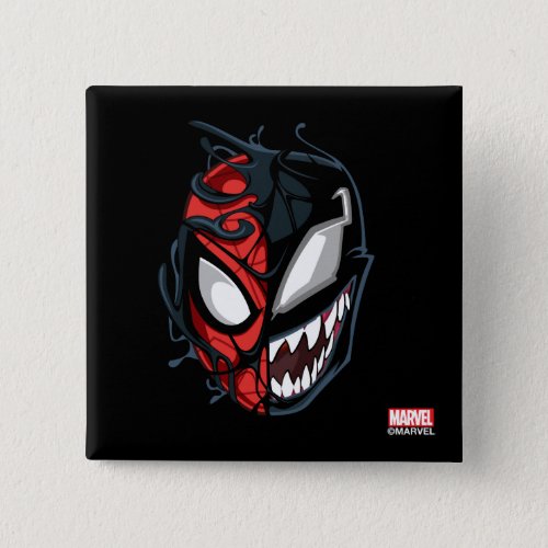 Dual Spider_Man Peter Parker  Venom Head Button