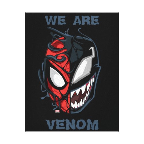 Dual Spider_Man Peter Parker  Venom Head Canvas Print