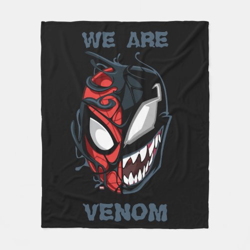 Dual Spider_Man Peter Parker  Venom Head Fleece Blanket
