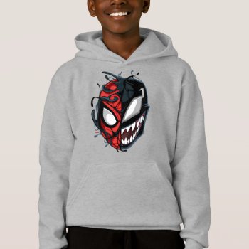 Dual Spider-man Peter Parker & Venom Head Hoodie by spidermanclassics at Zazzle