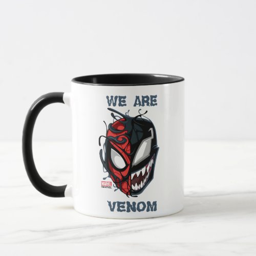 Dual Spider_Man Peter Parker  Venom Head Mug