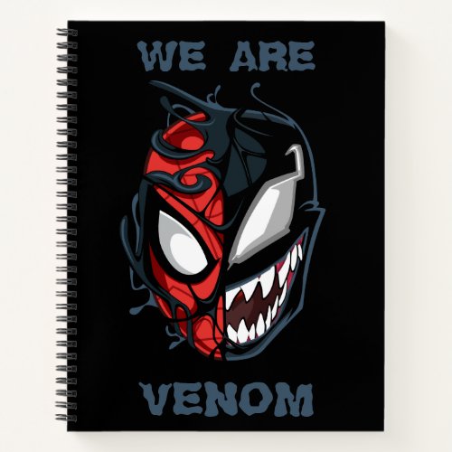 Dual Spider_Man Peter Parker  Venom Head Notebook