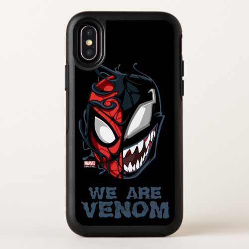 Dual Spider_Man Peter Parker  Venom Head OtterBox Symmetry iPhone XS Case