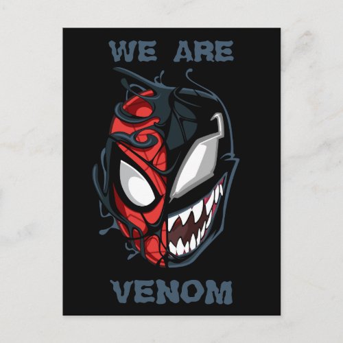 Dual Spider_Man Peter Parker  Venom Head Postcard