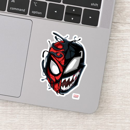 Dual Spider_Man Peter Parker  Venom Head Sticker