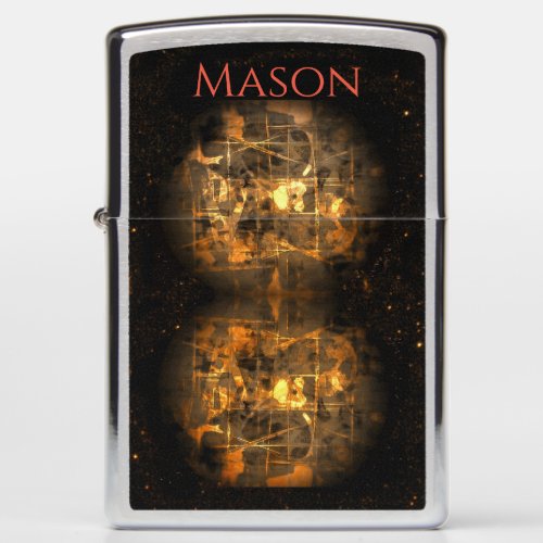 Dual Suns Ourter Space Personalized Name  Zippo Lighter