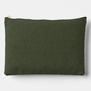 Dual-Texture Moss Green Print Cut Sew Bag