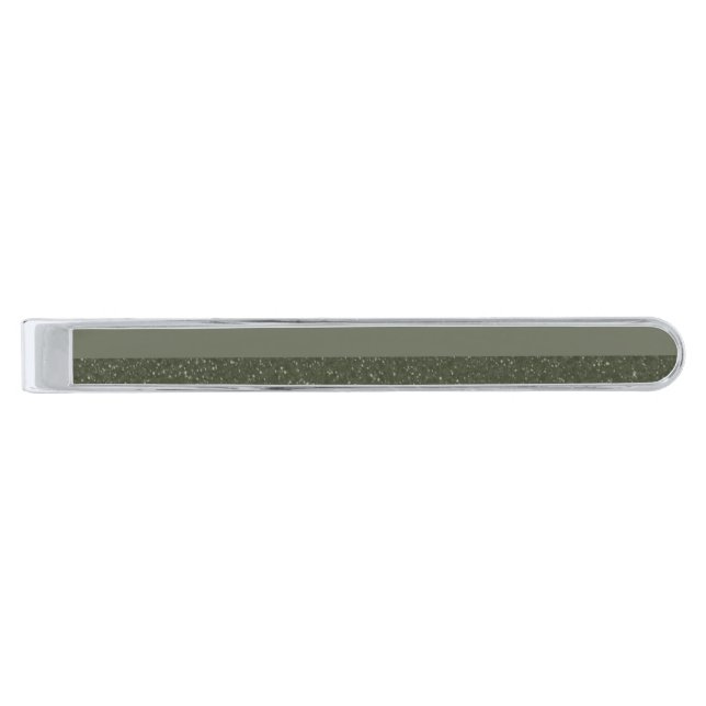 Dual Texture Moss Green Tie Bar – Customizable (Front)