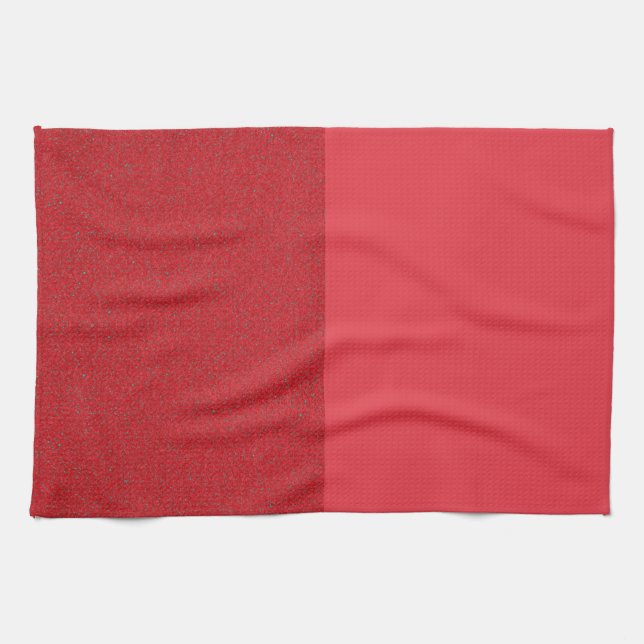 Dual-Texture Tomato Red Kitchen Towel – Customize (Horizontal)