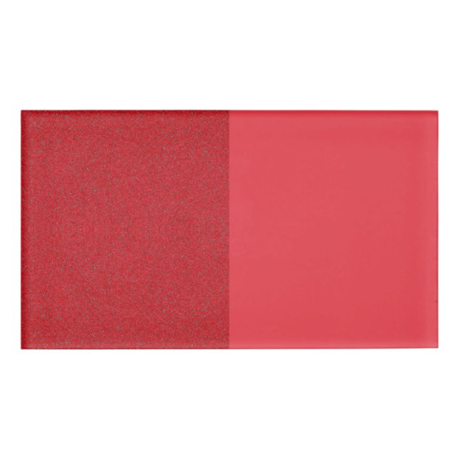Dual-Texture Tomato Red Name Tag – Customizable (Front)