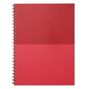 Dual-Texture Tomato Red Spiral Notebook (Custom)