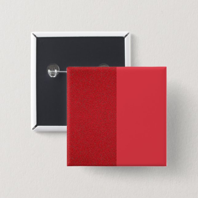 Dual-Texture Tomato Red Square Button – Customize (Front & Back)