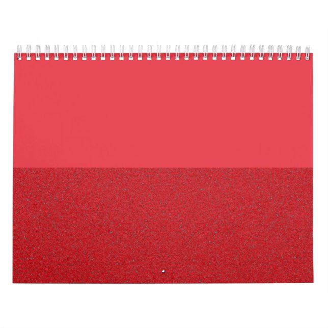 Dual-Texture Tomato Red Wall Calendar – Customize (Cover)