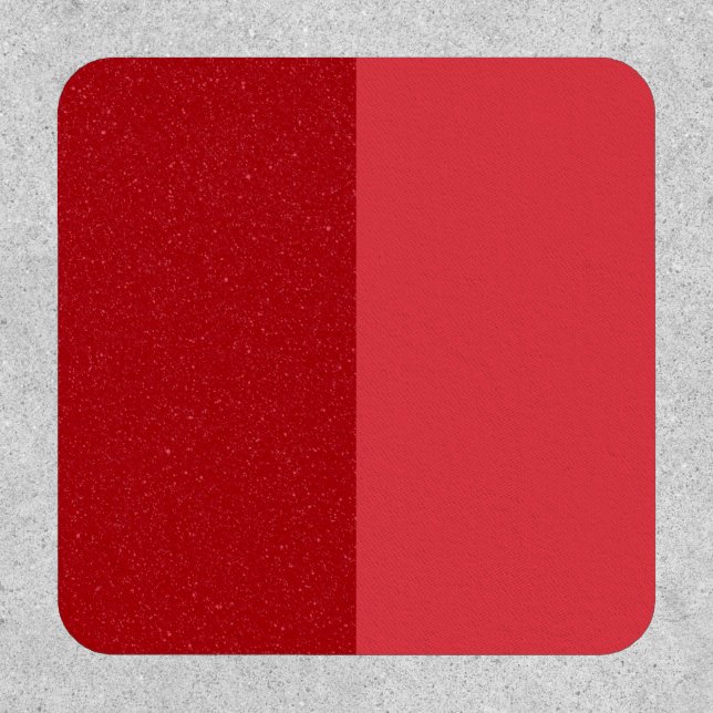 Dual Tomato Red Custom Patch – Modern Colorblock (Front)