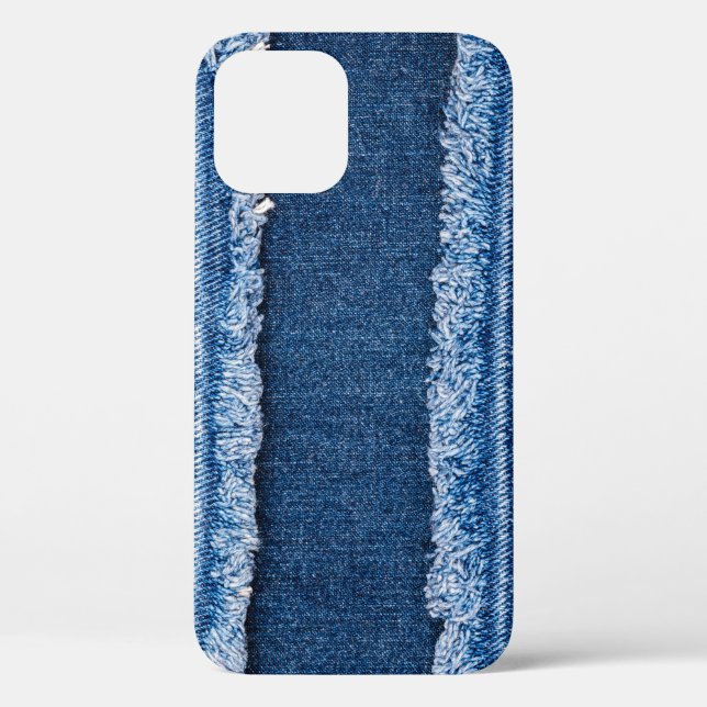 Dual-Tone Bleached Denim Fabric Frame Case-Mate iPhone Case (Back)