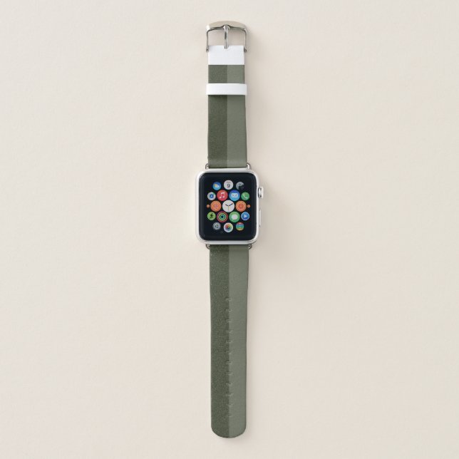 Dual-Tone Moss Green Apple Watch Band – Customize (Front)