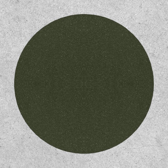 Dual-Tone Moss Green Circle Patch – Customizable (Front)