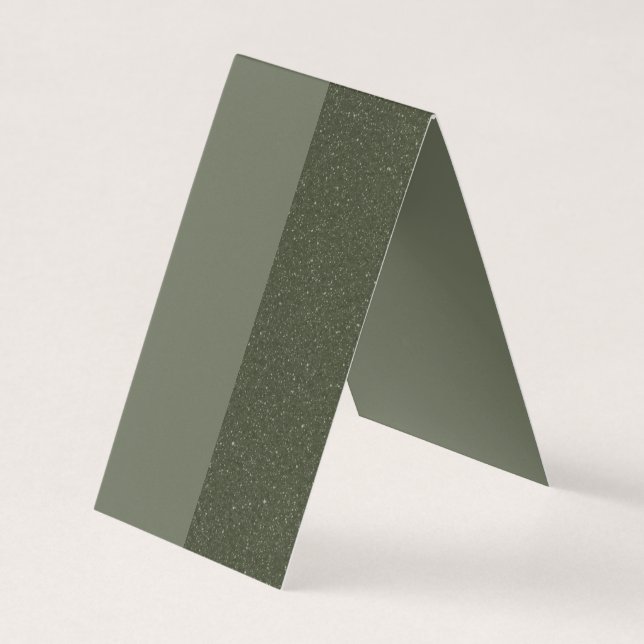 Dual-Tone Moss Green Corkscrew – Customizable Business Card (Front)