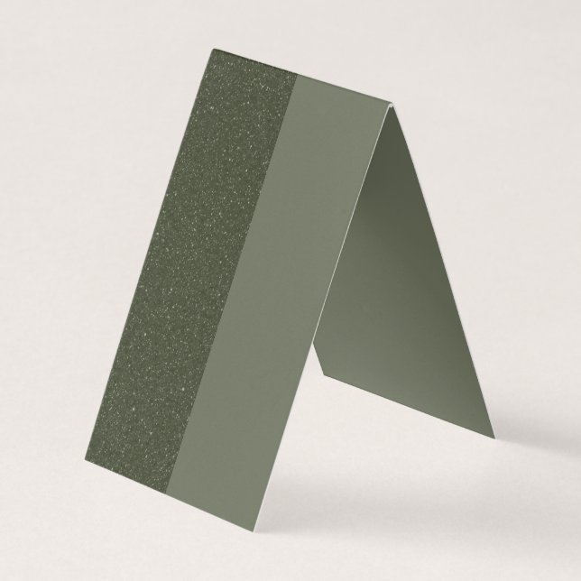Dual-Tone Moss Green Folded Card – Customizable (Front)
