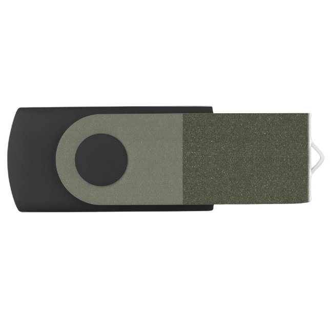 Dual-Tone Moss Green Noise Flash Drive – Customize (Front)