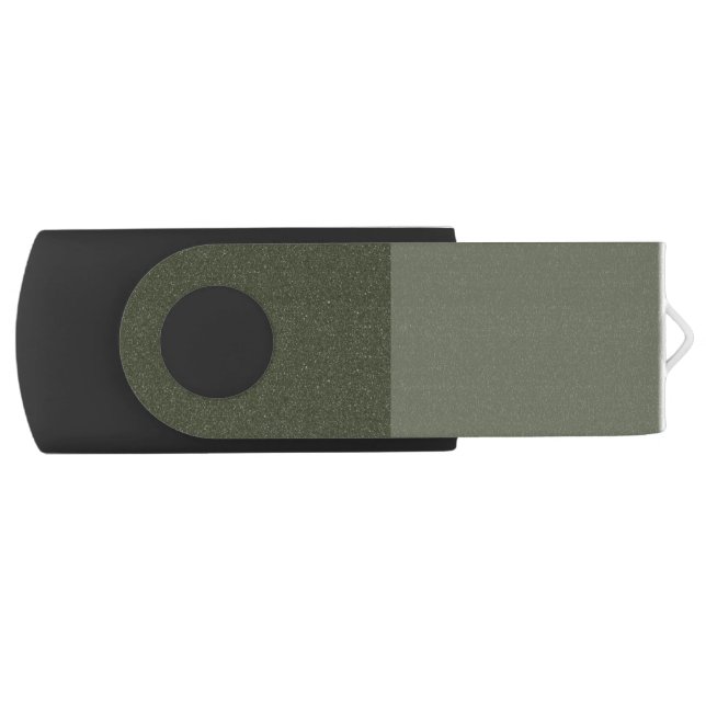 Dual-Tone Moss Green Noise USB Drive – Customize (Front)
