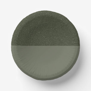 Dual-Tone Moss Green Paper Plate – Customizable Bowls