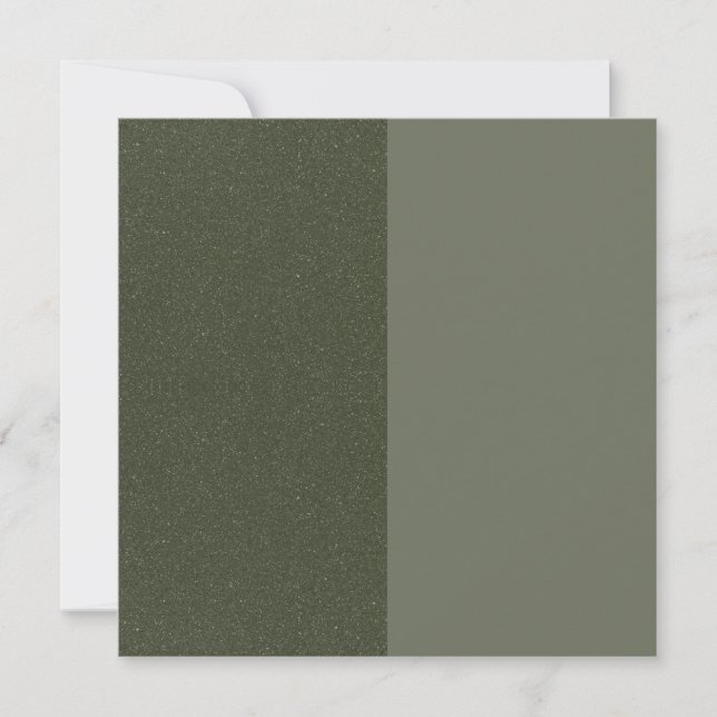 Dual-Tone Moss Green Speckle Note Card – Customize (Front)