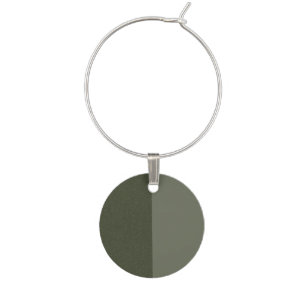 Dual-Tone Moss Green Wine Charms – Customizable