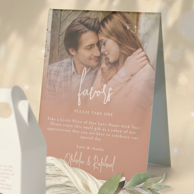 Dual Tone Reversible Favors Wedding Table Tent (Dual tone. Display either way, the opposite colorway is on the other side)