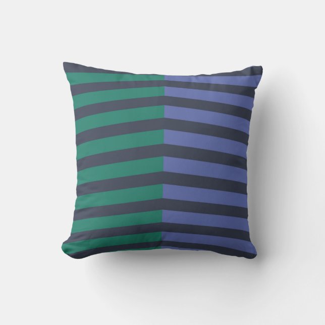 Dual Tone Stripes Pattern Throw Pillow (Front)