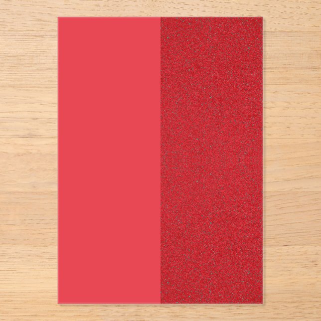 Dual-Tone Tomato Red Acrylic Invitation (Custom) (Front)