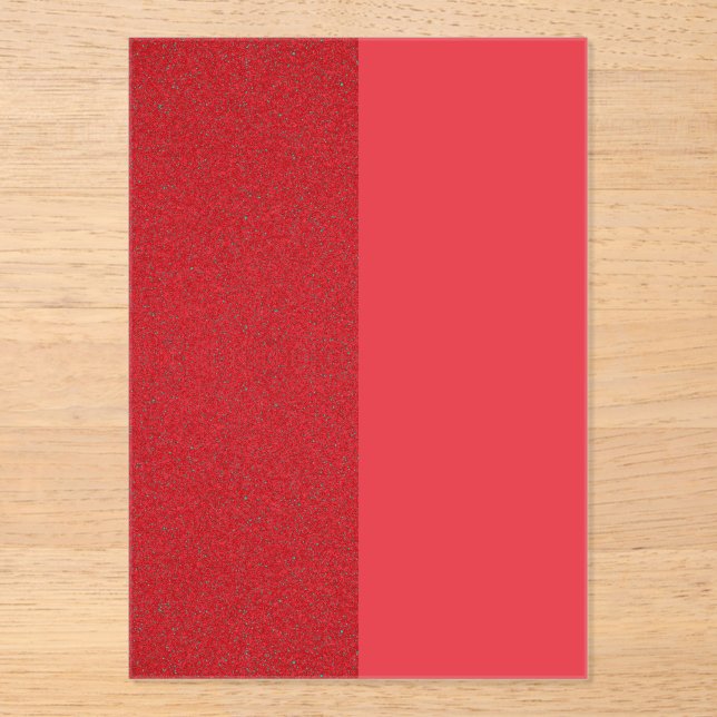 Dual-Tone Tomato Red Acrylic Invitation (Custom) (Front)