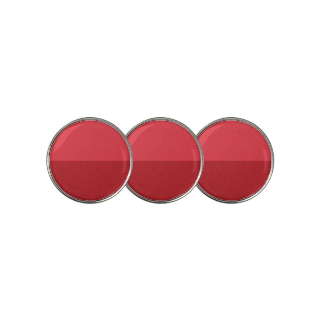 Dual-Tone Tomato Red Golf Ball Markers – Customize (3 Up)