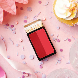 Dual-Tone Tomato Red Matchbox – Customizable Matchboxes