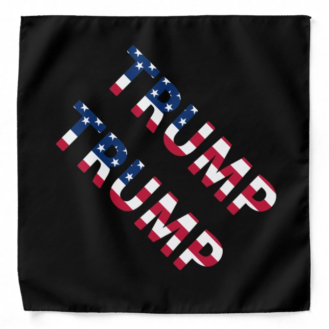 Dual Use Trump American Flag Bandana (Front)
