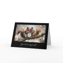 Dual Valentine animals Pass card