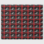 Dual White Oil Pumping Unit Silhouette Wrapping Paper
