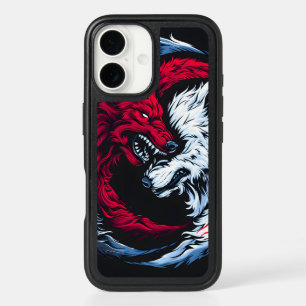 Dual Wild Lunar Wolf iPhone 16 Case