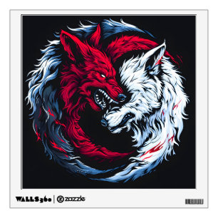 Dual Wild Lunar Wolf Wall Decal