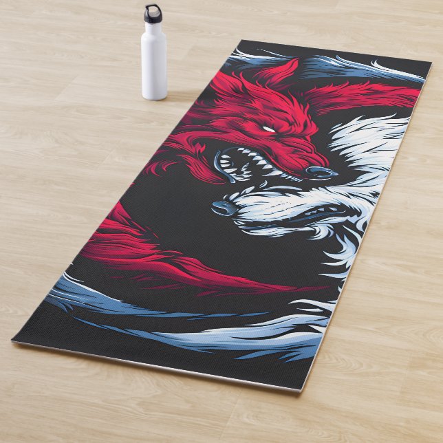 Dual Wild Lunar Wolf Yoga Mat (In Situ)
